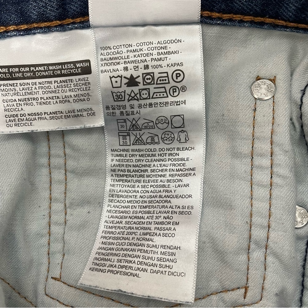 Levi's Men's 505 Straight Jeans Medium Wash 100% Cotton Waist 36 - Picture 14 of 15